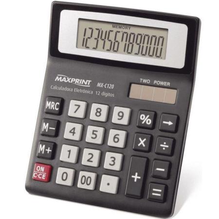 Imagem de Calculadora de Mesa 12 Dígitos Mx-c120 - Maxprint