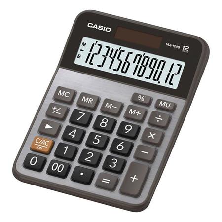 Imagem de Calculadora de Mesa 12 Dígitos Prata MX-120B Casio 21727
