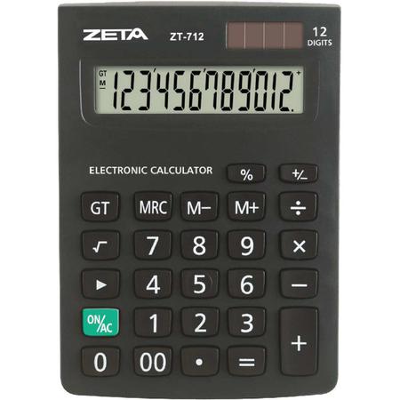 Imagem de Calculadora de Mesa 12DIG. Zetta ZT712 Preta