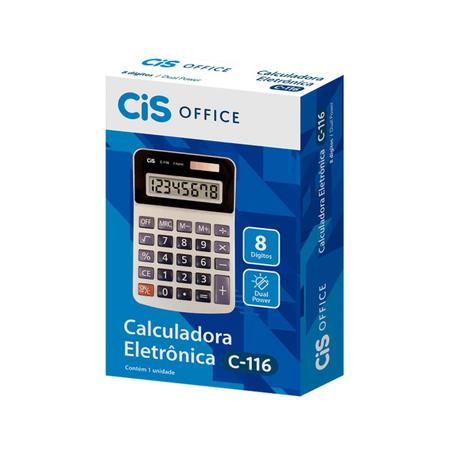 Imagem de Calculadora de Mesa 8 Digitos CIS C-116 Office