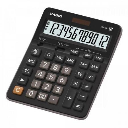 Calculadora de Mesa Casio GX-12B 12 Dígitos Preta Imagem de Calculadora de Mesa Casio GX-12B 12 Dígitos Preta