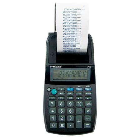 Imagem de Calculadora de Mesa com Bobina Procalc LP18 12 Digitos