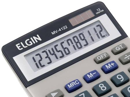 Imagem de Calculadora de Mesa Elgin MV 4122 12 Dígitos - com Desligamento Automático