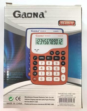 Imagem de Calculadora De Mesa Gaona Botões E Tela Grandes Ds-835-12