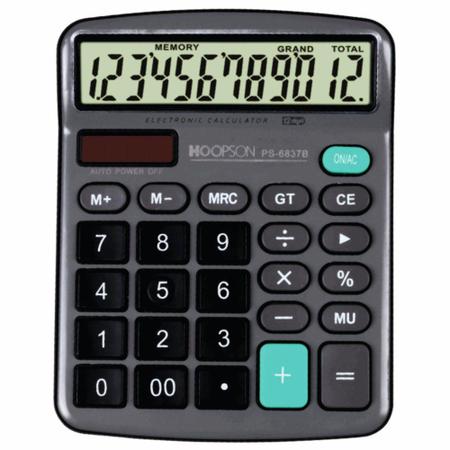 Imagem de Calculadora de mesa hoopson ps-8837b preta