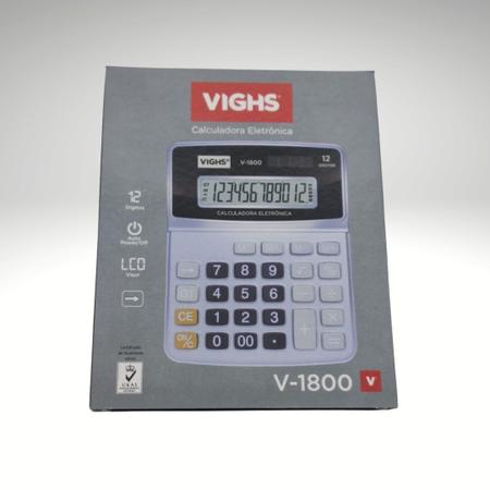 Imagem de Calculadora de Mesa Pequena 12 dígitos V1800