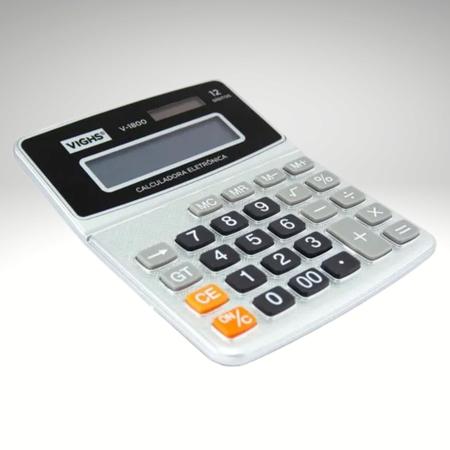 Imagem de Calculadora de Mesa Pequena 12 dígitos V1800