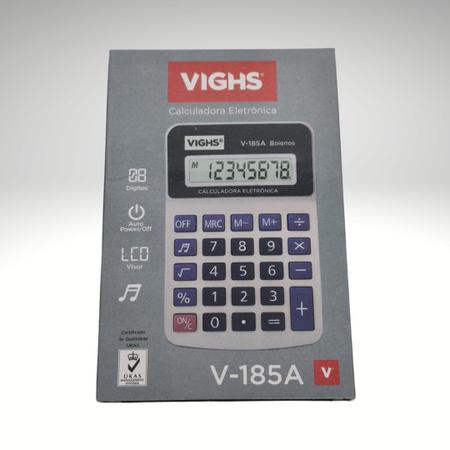 Imagem de Calculadora de Mesa Pequena 8 dígitos V185A