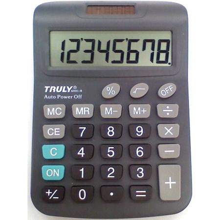 Imagem de Calculadora de Mesa TRULLY 8DIG.VISOR Gr.prata