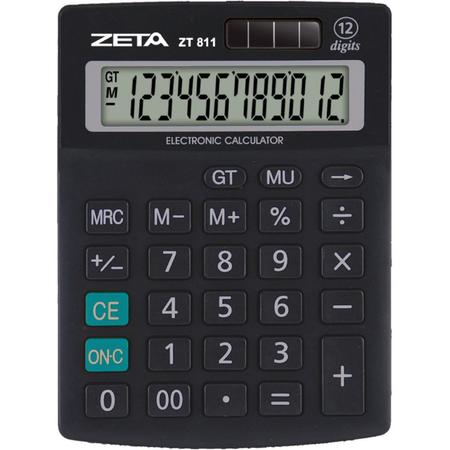 Imagem de Calculadora de Mesa Zeta ZT811 12DIG.PRETA