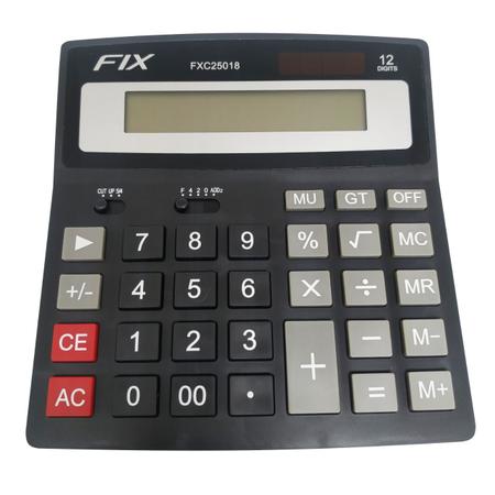 Imagem de Calculadora  Eletrônica 12 Dígitos C/ Som FIX