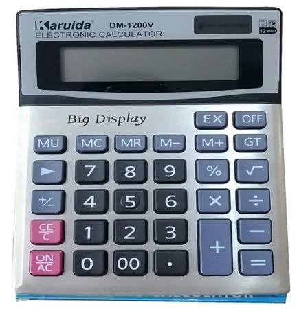 Imagem de Calculadora Eletrônica Comercio Mesa 12 Dígitos Dm-1200V
