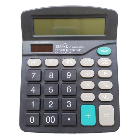 Imagem de Calculadora Eletrônica De Mesa Com 12 Dígitos Classe CLA-9805/12 Alta Qualidade