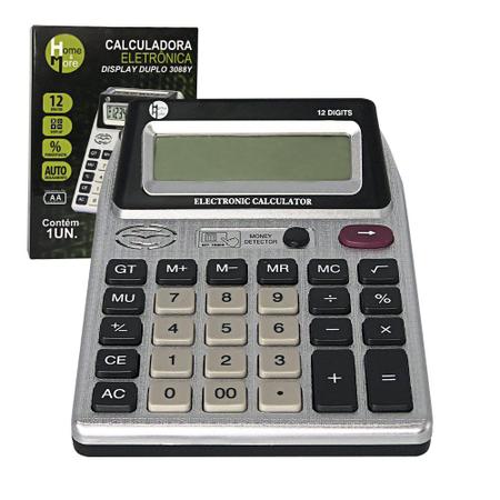 Imagem de Calculadora Eletrônica Nota Falsa com Display Duplo