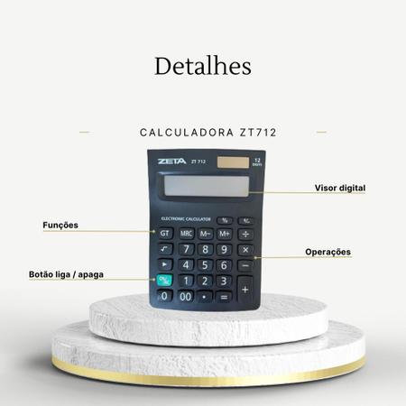 Imagem de Calculadora Moderna Com 12 Dígitos