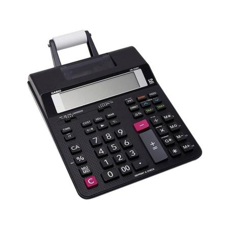 Calculadora Preta Casio HR-150RC-B-DC Imagem de Calculadora Preta Casio HR-150RC-B-DC