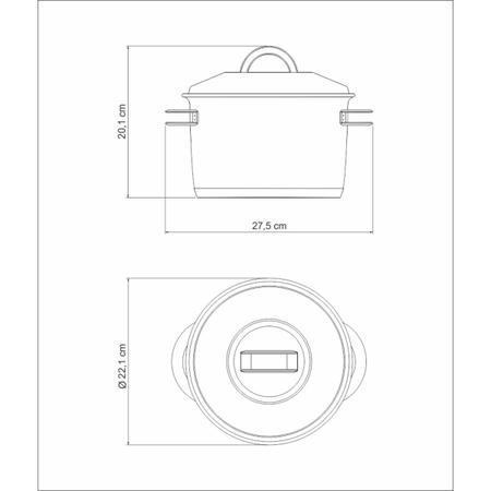 Imagem de Caldeirão Tramontina Inox Fundo Triplo C/ Tampa Solar 20cm