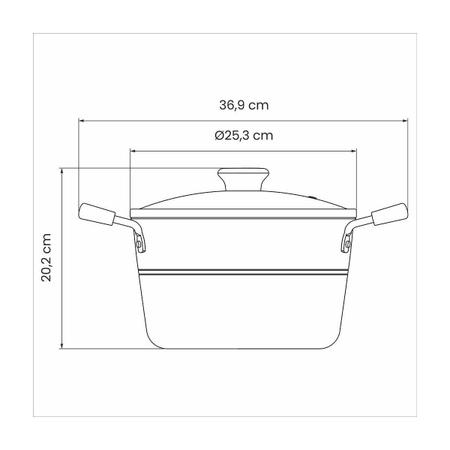 Imagem de Caldeirão Tramontina Sicília Antiaderente Avelã 24Cm 5,7L