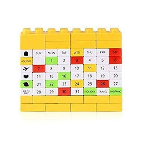 Imagem de Calendário Bloco de Montar - Amarelo