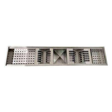 Imagem de Calha Canal Organizador Escorredor Gourmet Úmida Inox 60Cm