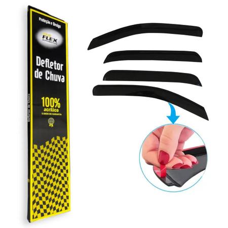Calha de Chuva Defletor Toyota Corolla Fielder 2004 a 2008 4 Portas Ecoflex Imagem de Calha de Chuva Defletor Toyota Corolla Fielder 2004 a 2008 4 Portas Ecoflex