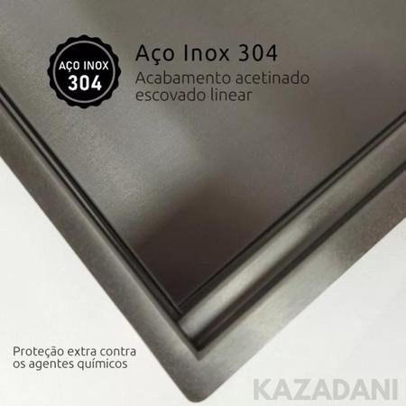 Imagem de Calha quadrada embutida p/ organizar louças 50x40cm inox 304