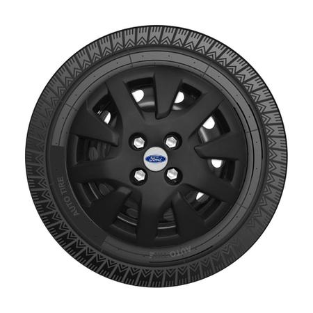 Calota Aro 14 Preta Fosca Ford Ka Hatch Sedan 2019/2020 - GFM Imagem de Calota Aro 14 Preta Fosca Ford Ka Hatch Sedan 2019/2020