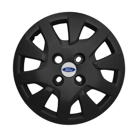 Calota Aro 14 Preta Fosca Ford Ka Hatch Sedan 2019/2020 - GFM Imagem de Calota Aro 14 Preta Fosca Ford Ka Hatch Sedan 2019/2020