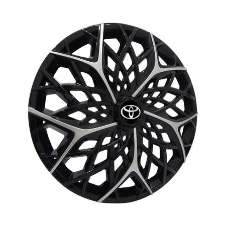 Calota Esportiva aro 14 Moove Black Silver Toyota Etios - Elitte Imagem de Calota Esportiva aro 14 Moove Black Silver Toyota Etios