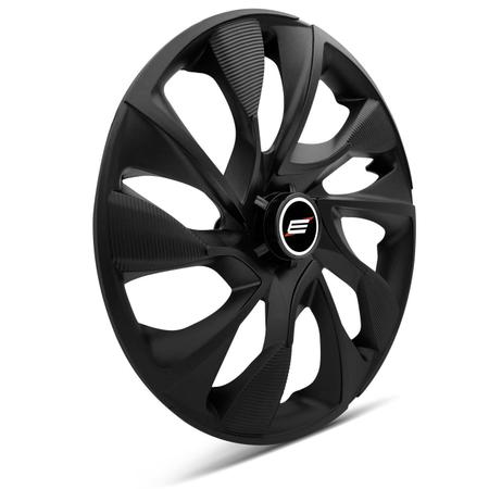 Imagem de Calota Esportiva DS4 Fosc Black Aro 14 Universal Encaixe Preto Fosco