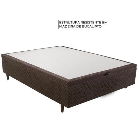 Imagem de Cama Baú Casal Herval MH 1800, Marrom, 138 cm