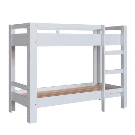 Imagem de Cama Beliche Infantil Com 2 Colchões Ortobom Juvenil 91cm x 195cm Branco Boyd Shop Jm