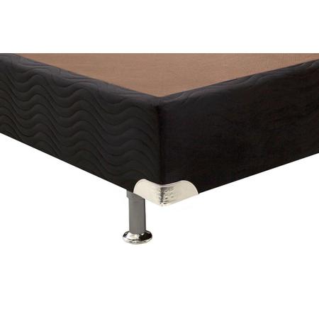 Imagem de Cama Box Base Universal King Americana Suede Nero Black (186x198x23) - Ortobom