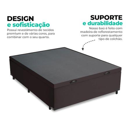 Imagem de Cama Box Baú Casal 138x188cm Várias Cores - Nova Box