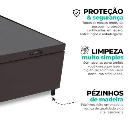 Imagem de Cama Box Baú Casal 138x188cm Várias Cores - Nova Box