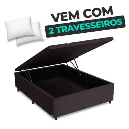 Imagem de Cama Box Baú Casal 138x188cm Várias Cores - Nova Box