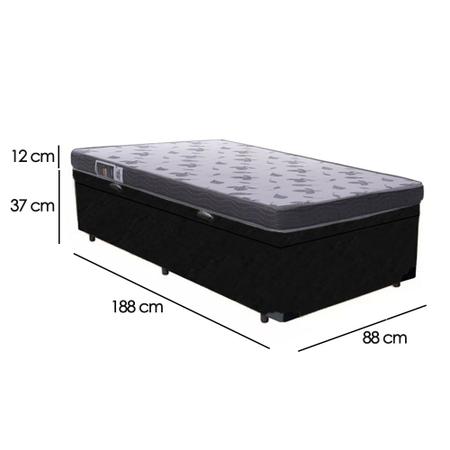 Imagem de Cama Box Baú Casal + Colchão Casal Molas Ensacadas Masterpocket Smart Flex Euro Pillow 72x138x188