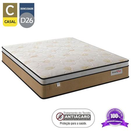 Imagem de Cama Box Baú Casal + Colchão Casal Molas Ensacadas Masterpocket Smart Flex Euro Pillow 72x138x188 Preto