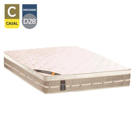 Imagem de Cama Box Baú Casal Suede + Colchão Premium Tecnopedic Castor Molas Bonnel Euro Pillow 138x188x74cm Bege