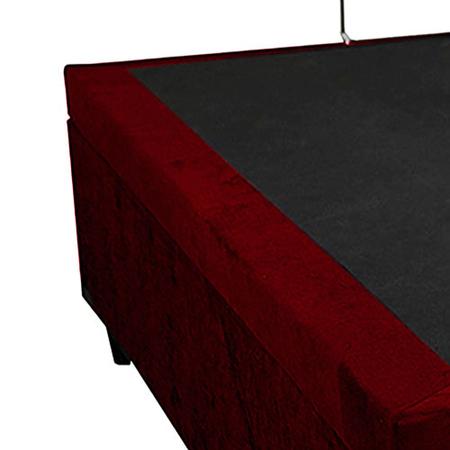 Imagem de Cama Box Baú Solteirão SP Móveis Suede Vinho - 45x128x188