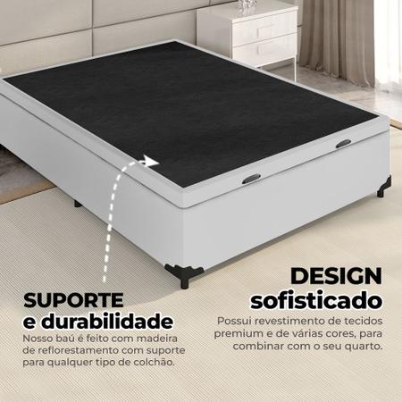 Imagem de Cama Box Baú Solteiro, Casal, Queen ou King - Diversas Cores