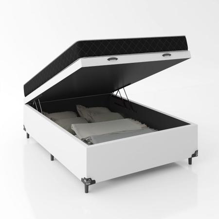 Imagem de Cama Box Baú Viúva + Colchão Espuma D20 - 56x128x188cm - Várias Cores