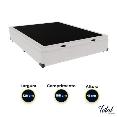 Imagem de Cama Box Baú Viúvo Sintético Branco