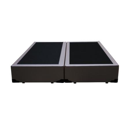 Imagem de Cama Box Blindado King Bipartido AColchoes Sintético Marrom 40x193x203