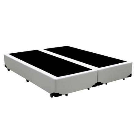 Imagem de Cama Box Casal Bipartido AColchoes Sintético Branco 40x138x188