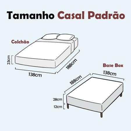 Imagem de Cama Box Casal + Colchão Espuma Ortopédico D33 Piemonte 138x188x63cm Full - Maestro Colchões