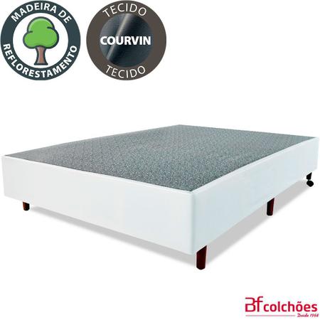 Imagem de Cama Box Casal Colchão Molas Ensacadas com Pillow Top Extra Conforto 138x188x72cm - Premium Sleep - BF Colchões