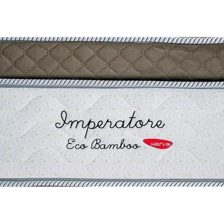 Imagem de Cama Box Casal: Colchão Molas Ensacadas Herval MasterPocket  Imperatore Eco Bamboo + Base Velvet Cinza(138x188)