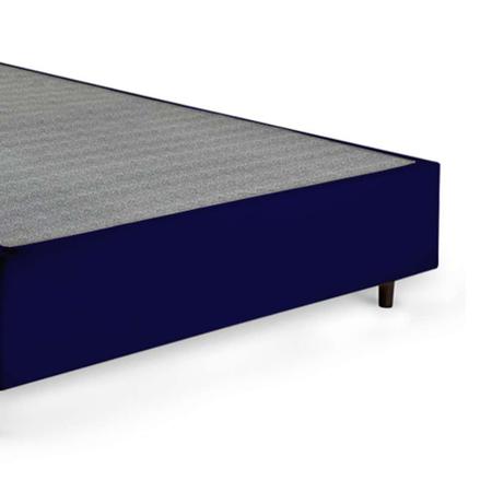 Cama Box Casal com Colchão Guldi Duplo Plus D28 Branca e Azul Imagem de Cama Box Casal com Colchão Guldi Duplo Plus D28 Branca e Azul