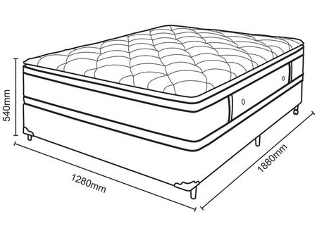 Imagem de Cama Box Casal Conjugado 128x188cm